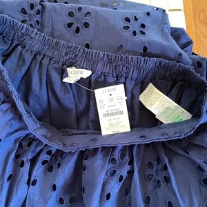 NWT JCrew Eyelet Skirt With Pockets, Size S